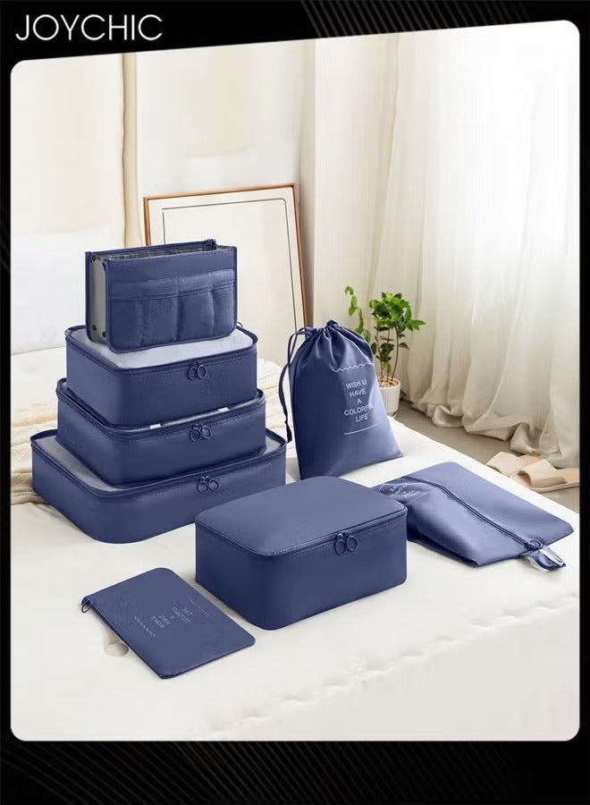 Joychic 8 Pcs packing cubes for suitcases Travel Cubes Packing Suitcase Organizer Bags Set Lightweight Essential Bag with Large Toiletries Clothes Shoes  - Image 1