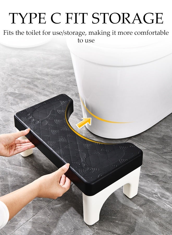 DUNISO Folding Toilet Stool, Portable Stool, Foldable Poop Stool, Sitting Posture Foot Stool,Anti-Slip Adults Bathroom Step Stool, Bathroom Accessories for All Ages - Image 4