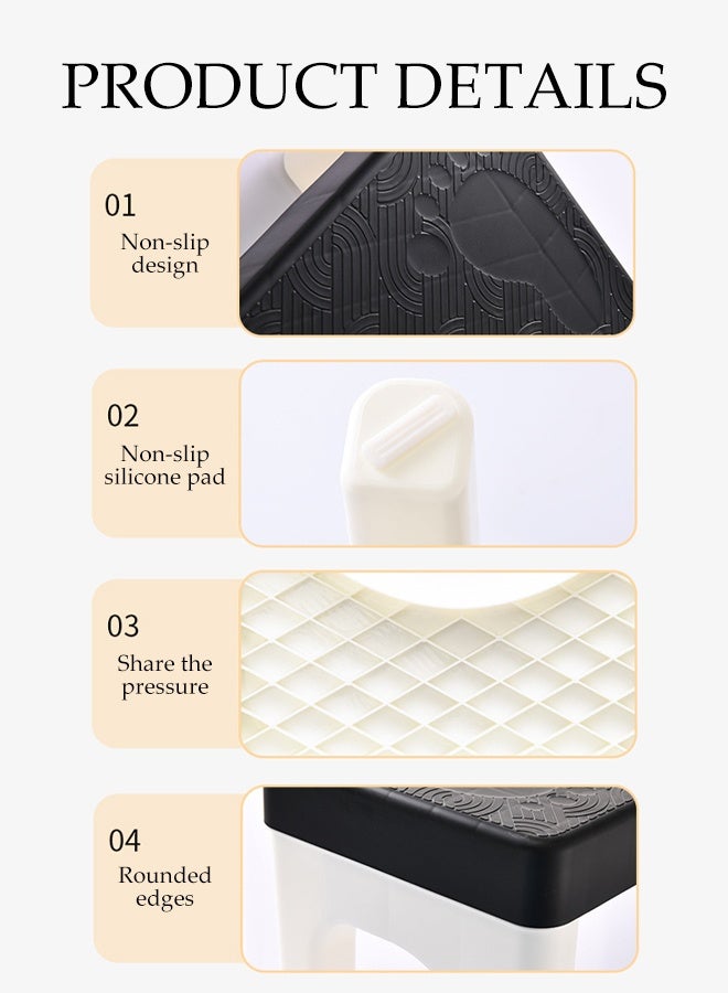 DUNISO Folding Toilet Stool, Portable Stool, Foldable Poop Stool, Sitting Posture Foot Stool,Anti-Slip Adults Bathroom Step Stool, Bathroom Accessories for All Ages - Image 3