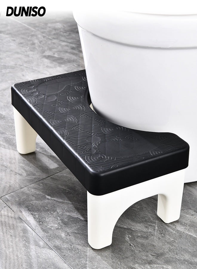 DUNISO Folding Toilet Stool, Portable Stool, Foldable Poop Stool, Sitting Posture Foot Stool,Anti-Slip Adults Bathroom Step Stool, Bathroom Accessories for All Ages - Image 1
