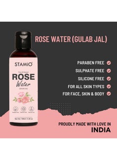 Rose Water 100Ml For Face Pack, Skin Care, Mask, Diy | Pure & Natural Gulab Jal | Men & Women - pzsku/ZD73795AD72C6F3CEB477Z/45/_/1735816968/383a2534-d28a-46ab-bc1f-761f35ad5a85