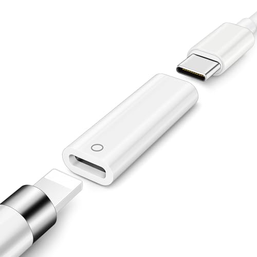 ASKUBSKU Pencil Charger Adapter for Apple Pencil 1st Generation, USB C to for Lightning Adaptor Charging Dongle Connector Accessories Bluetooth Pairing for iPad 10th Gen/A16, USB-C to iPencil 1st Gen Adapter - Image 1