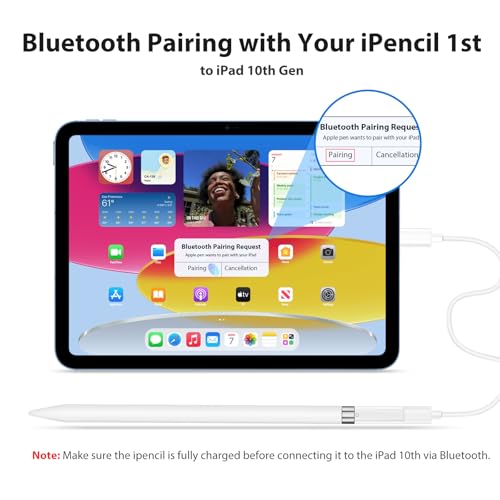 ASKUBSKU Pencil Charger Adapter for Apple Pencil 1st Generation, USB C to for Lightning Adaptor Charging Dongle Connector Accessories Bluetooth Pairing for iPad 10th Gen/A16, USB-C to iPencil 1st Gen Adapter - Image 5
