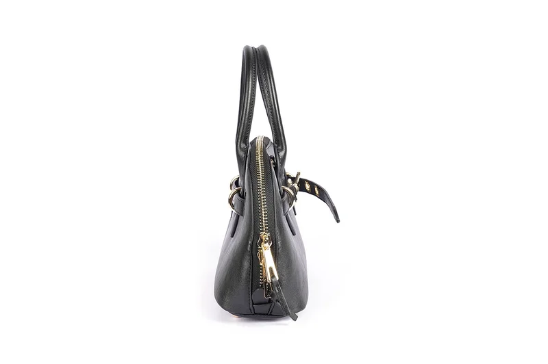 Cuple rounded satchel-style faux leather handbag