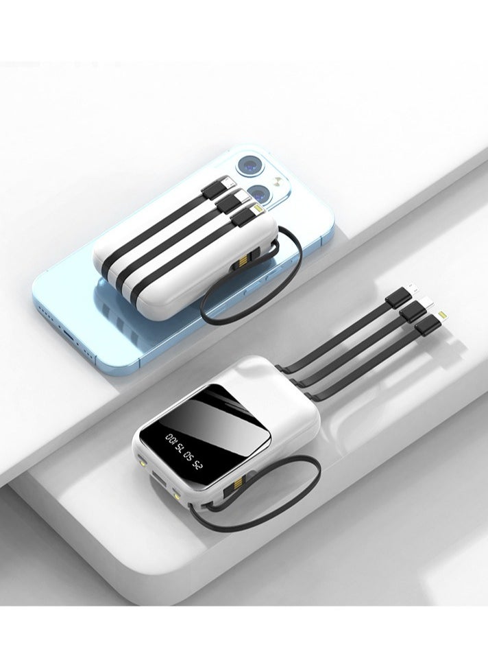 JEEJPV JEEJPV Charging bank 20000 mah USB large capacity portable fast charge mobile power supply white  - Image 1