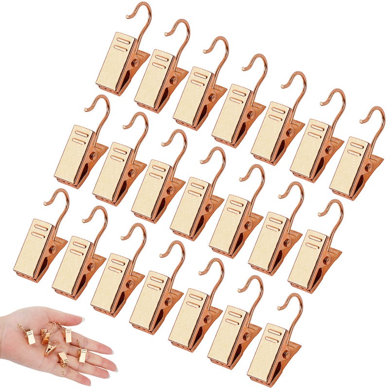 JANYUN JANYUN 30 Pack Mini HeavyDuty Hook Clip Set Curtain Clips for Photos Home Decoration Art Craft Display Gold