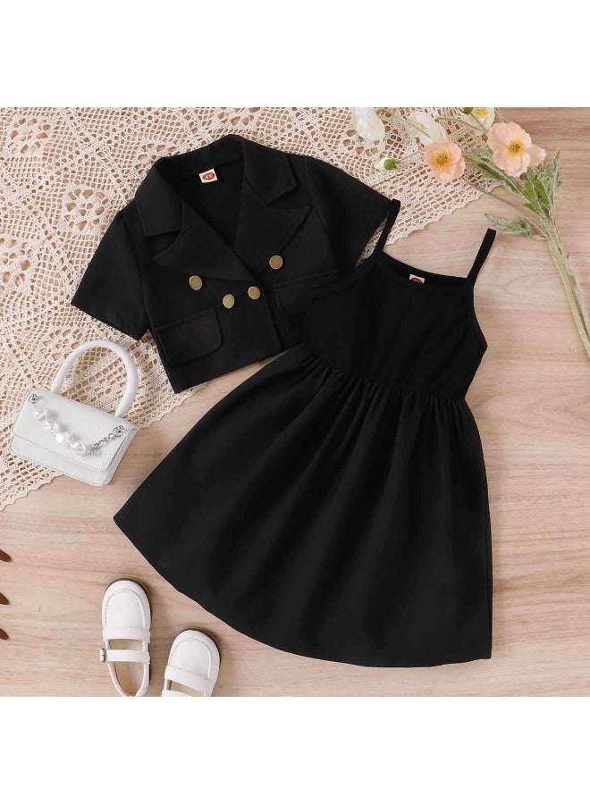 Shougu Girls' Fashionable Small Suit Set - Image 1