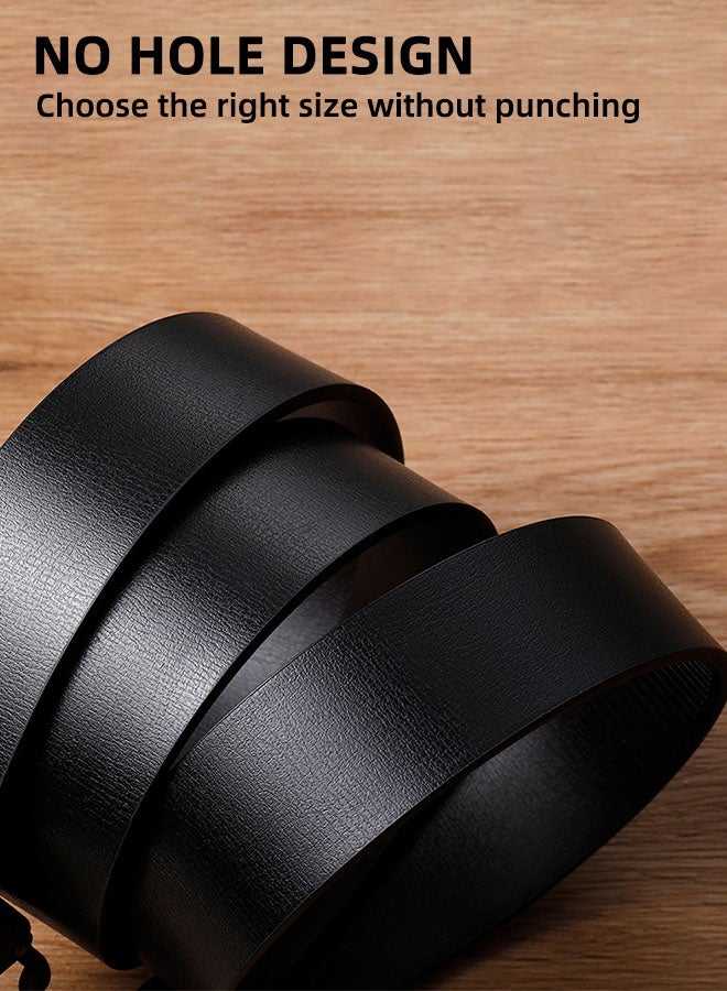 Men's Belt Automatic Buckle Waist Belt Men's Casual Business Men's Belt(120cm) - Image 5