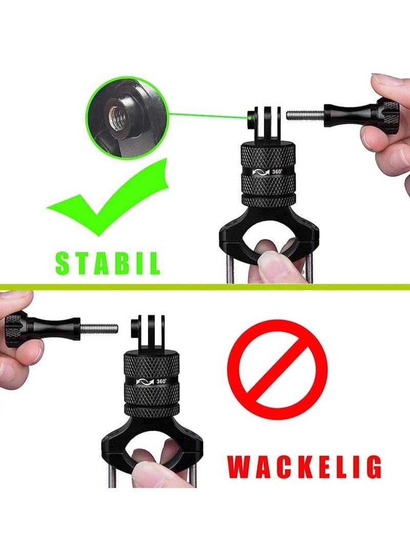 Aluminium Mount for GoPro Hero10/9/8/7/6/5s/5/4s/4/3 Mountain Bike (Black) - Image 2