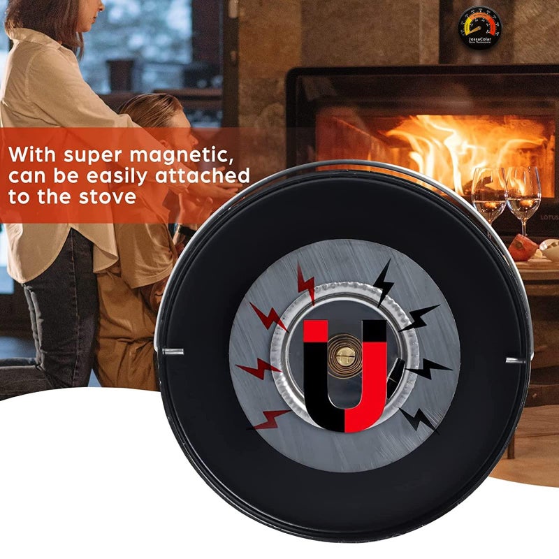 JossaColar JossaColar Wood Stove Thermometer Magnetic Stove Pipe Thermometers Stove Temperature Gauge Fireplace Thermometer Flue Thermometer for Avoiding Stove Fan Damaged by Overheat  - Image 4