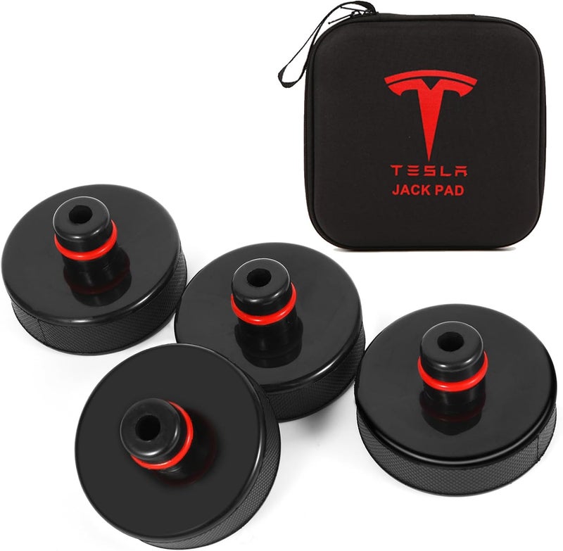 Nanaholy وسادة رفع 2026 متوافقة مع مجموعة الإطارات الاحتياطية لسيارات Tesla Model Y/3/X/S، أداة محول رفع مع حقيبة تخزين، حامل رفع السيارة، ملحقات Tesla 2025 2024 2023 2020-2017، واقي الهيكل - Image 1