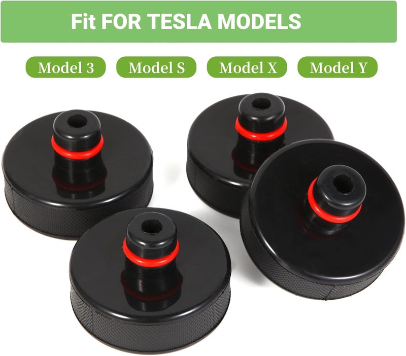Nanaholy وسادة رفع 2026 متوافقة مع مجموعة الإطارات الاحتياطية لسيارات Tesla Model Y/3/X/S، أداة محول رفع مع حقيبة تخزين، حامل رفع السيارة، ملحقات Tesla 2025 2024 2023 2020-2017، واقي الهيكل - Image 2