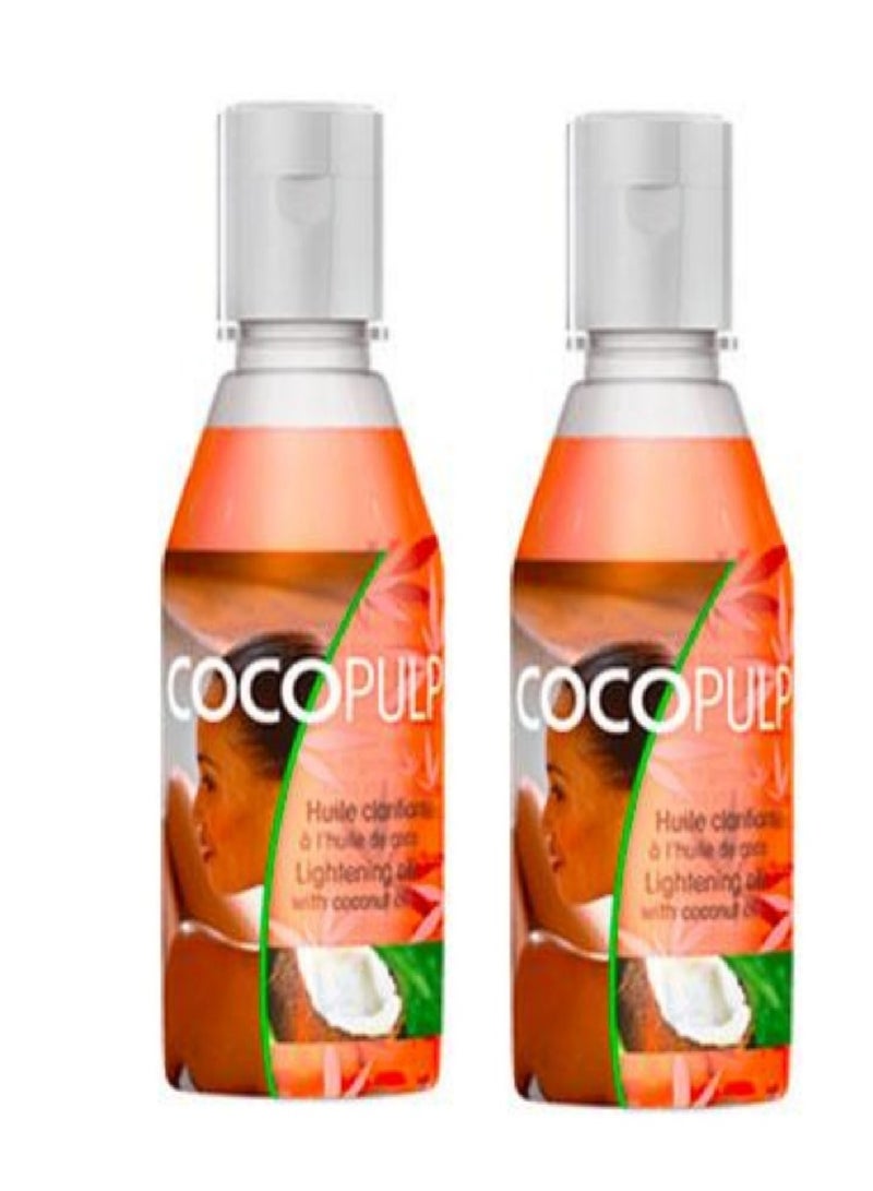 قطعتين من زيت تفتيح بزيت جوز الهند 50X2 مل