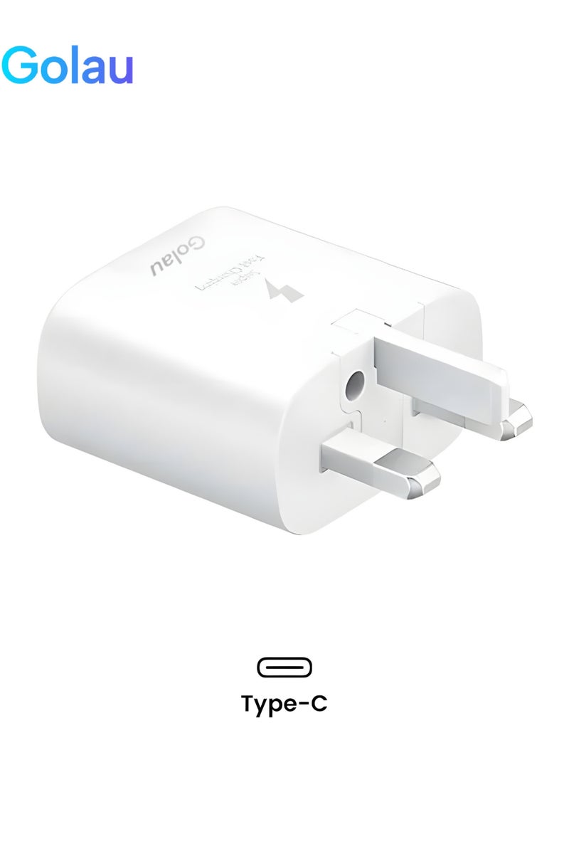 Golau 25W PD Fast Charger with 2M USB-C Cable | Type-C Wall Charger for Galaxy S22/S21/S20/S10/S9/S8 & Other USB-C Devices - Image 2