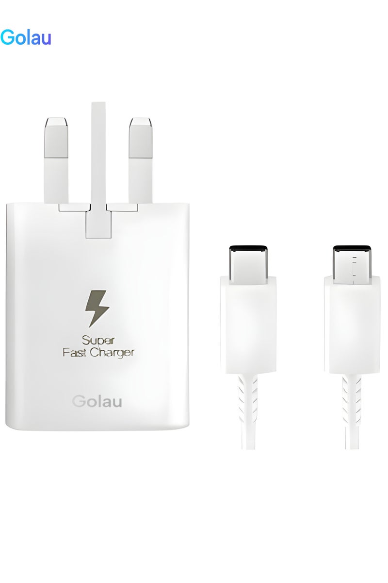 Golau 25W PD Fast Charger with 2M USB-C Cable | Type-C Wall Charger for Galaxy S22/S21/S20/S10/S9/S8 & Other USB-C Devices - Image 5