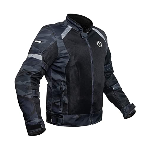 Rynox Urban X - Mesh Motorcycle Riding Jacket | Impact Protection | Abrasion Resistance - Dark Camo Black, Small - Image 1