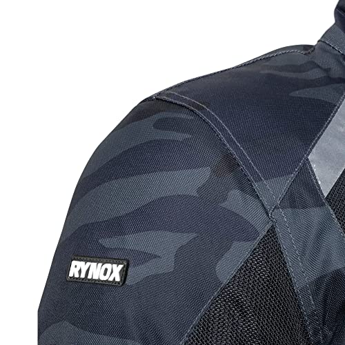Rynox Urban X - Mesh Motorcycle Riding Jacket | Impact Protection | Abrasion Resistance - Dark Camo Black, Small - Image 3