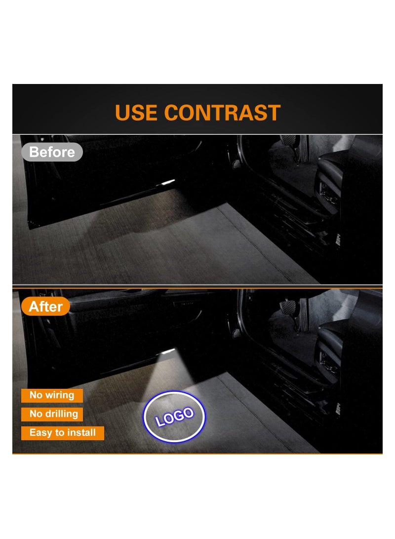 MUNTAQI 2PCS Car Door LED Logo Light Replacement for Cadillac, 3D Ghost Shadow Puddle Lights Never Fade 3D LED Car Light Car Door Logo LED Ghost Shadow Light LED Logo Shadow Lights for CT6 XT4 XT5 XTS ATS SRX - Image 5