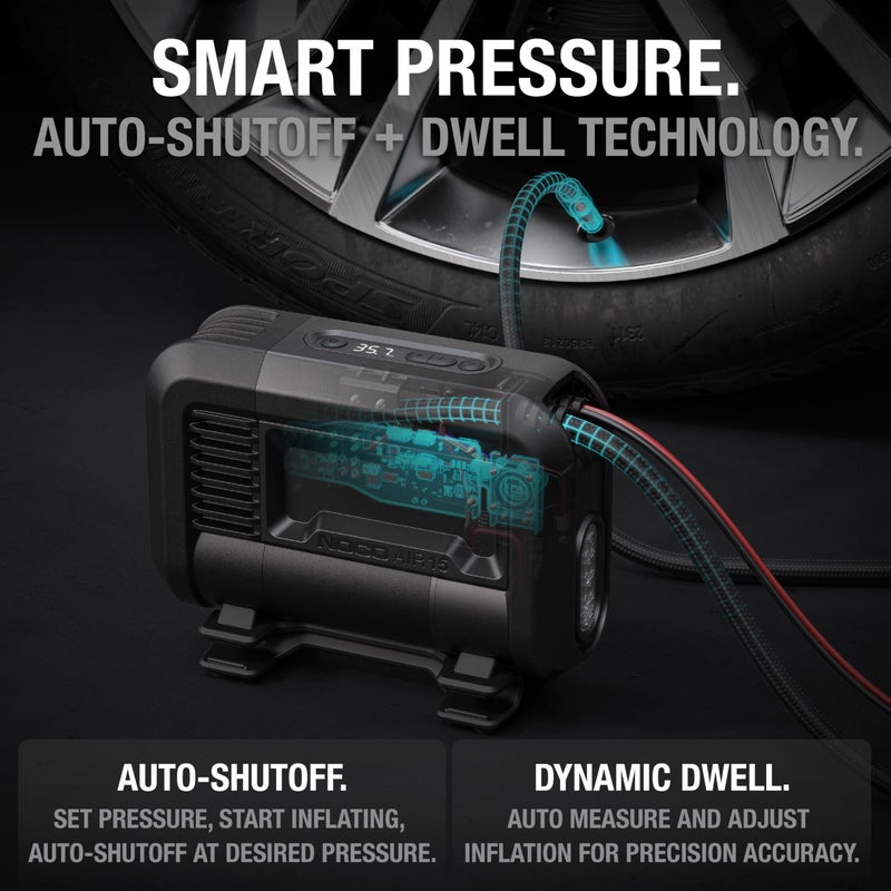 NOCO AIR15: UltraFast 15A Tire Inflator - 12V Portable Air Compressor Pump â€“ 44 SLPM Airflow Inflates 0â€“40 PSI in 2.9 Minutes â€“ Digital Gauge + Auto-Shutoff - Image 5