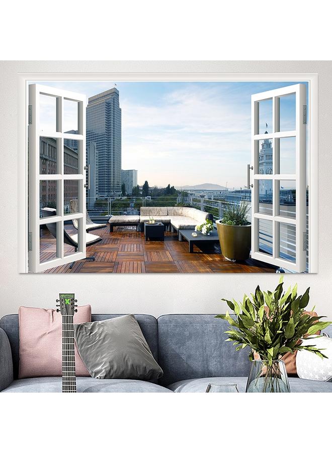 Bluejw Fake Window Self-adhesive 3D Wall Stickers Living Room Decorative Painting Bedroom Landscape Nature Waterproof Wall Stickers Wallpaper - Image 5