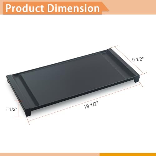 Zemibi Upgraded WB31X24738 Griddle Replacement for GE Gas Stove, WB31X24998 Cast Iron Center Pan for Gas Range Parts Stove Top Pan Griddle Cooktop, 19.5" x 9.5" - Image 2