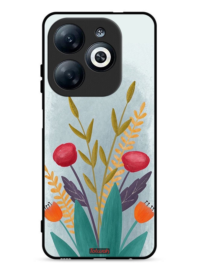Tolwak Infinix Smart 8 4G Protective Case Cover Plants Drawing Art - Image 1