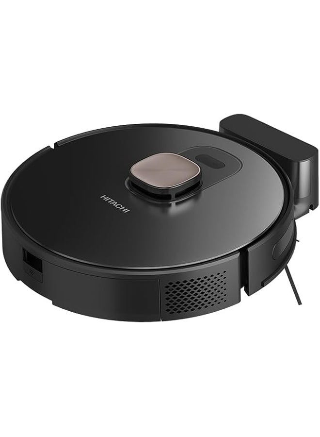 هيتاشي Robot Vacuum Cleaner With LDS Navigation Mapping, Cleaning Setting on App, Powerful Suction Power Up to 5000Pa, Stay Connected with Home Direct App, Auto Charge, TÜV Approval, 100 W RVX20PBKCG Black - Image 4