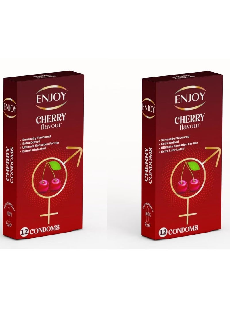 Pack Of 2 Enjoy Cherry condom 12 pic
