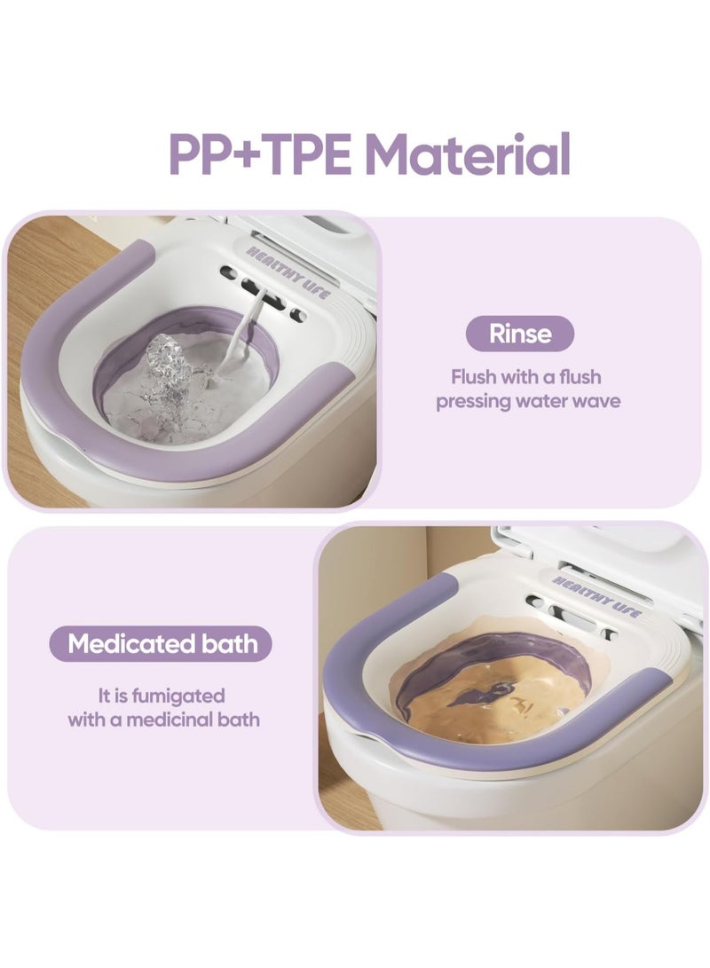 Anmi Portable Sitz Bath with Sprayer for Postpartum & Hemorrhoid Care – Wide & Deep Basin, Travel Bidet for Adults & Kids, Women's Health Care - Image 3