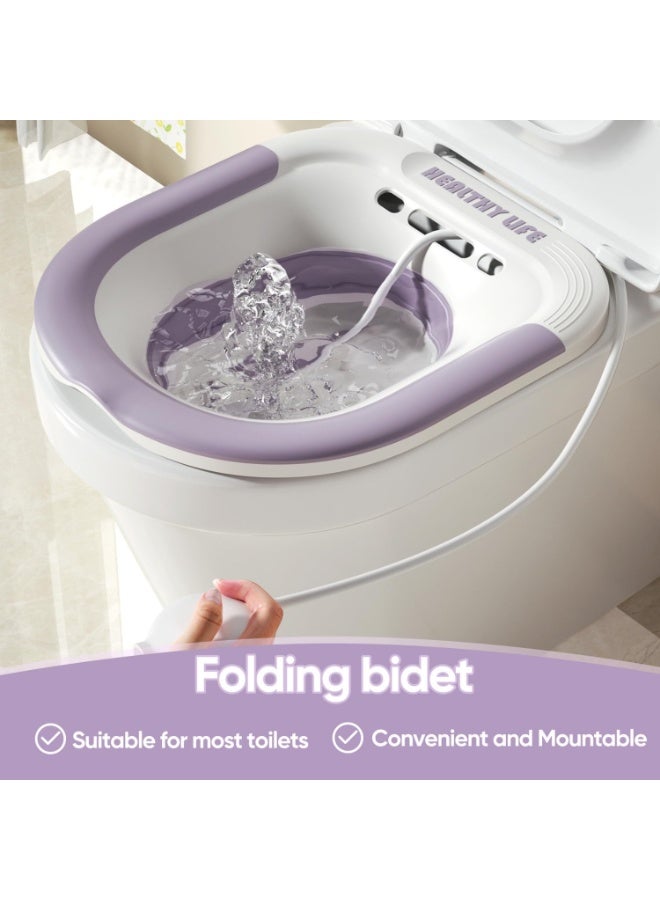 Anmi Portable Sitz Bath with Sprayer for Postpartum & Hemorrhoid Care – Wide & Deep Basin, Travel Bidet for Adults & Kids, Women's Health Care - Image 4