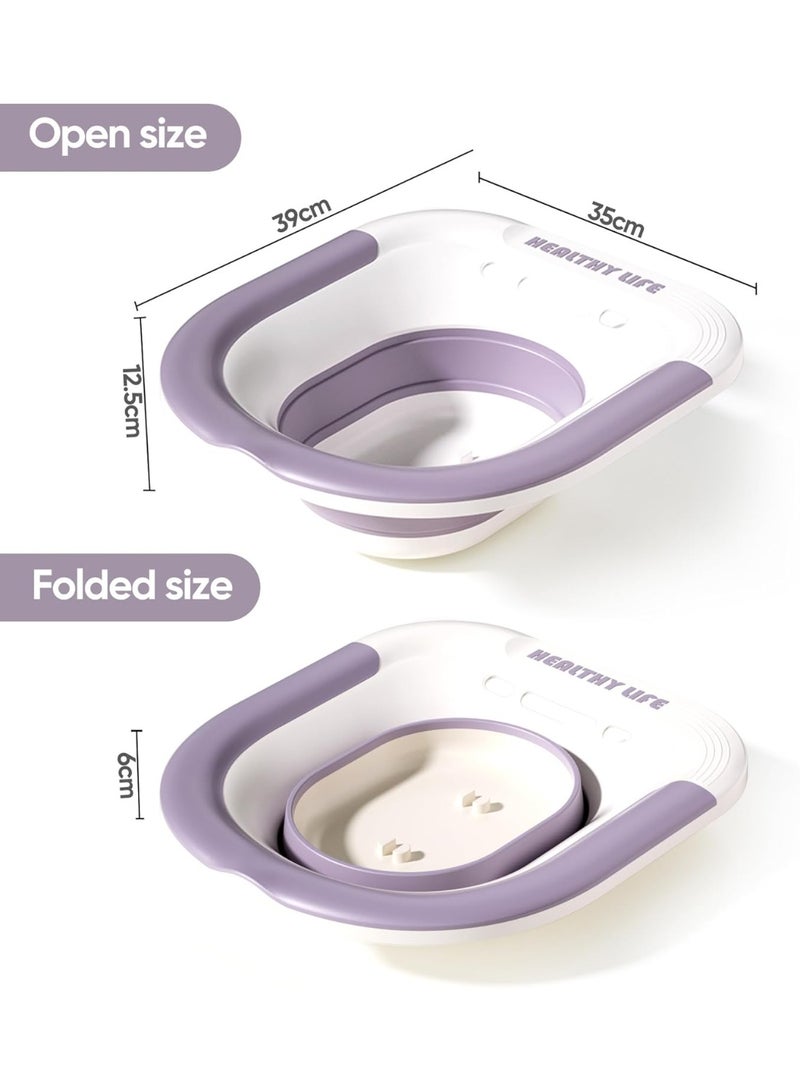 Anmi Portable Sitz Bath with Sprayer for Postpartum & Hemorrhoid Care – Wide & Deep Basin, Travel Bidet for Adults & Kids, Women's Health Care - Image 5