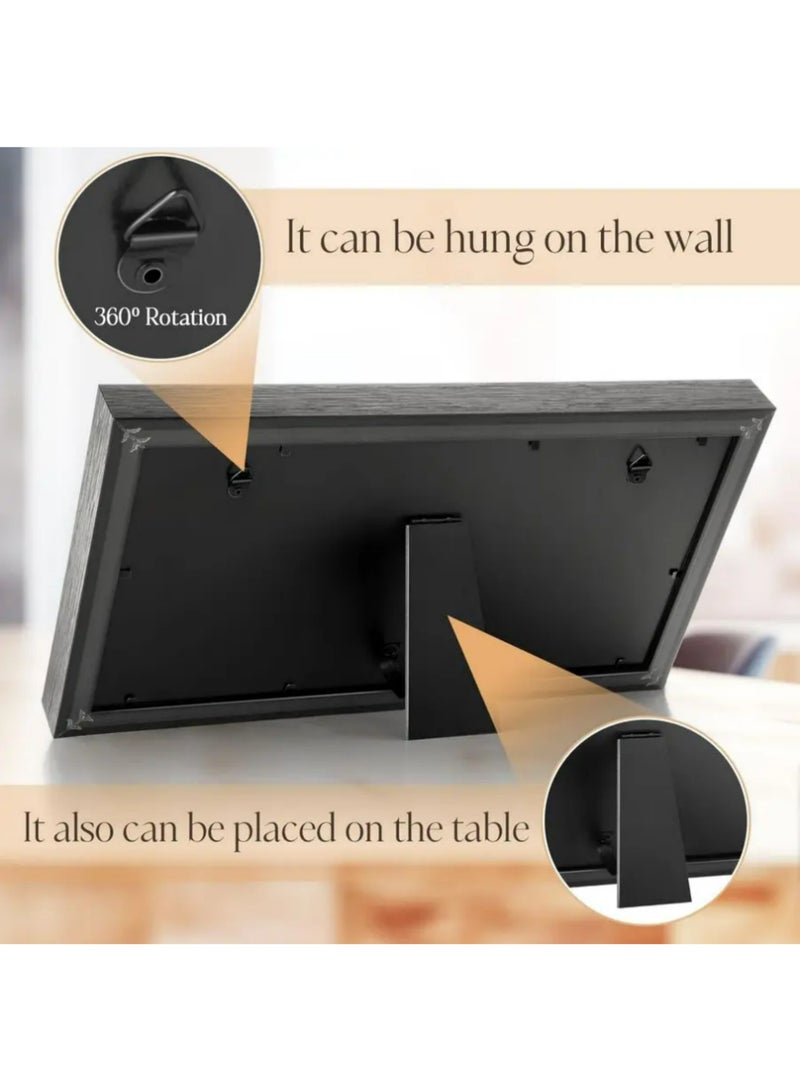 1pcs Handmade Solid Wood CD Music Album Cover Decorative Picture Frame With MDF Backing And Wall Hangers For Weddings Birthdays Ancient Stylish Home DIY Decor For Album Covers Display - Image 5