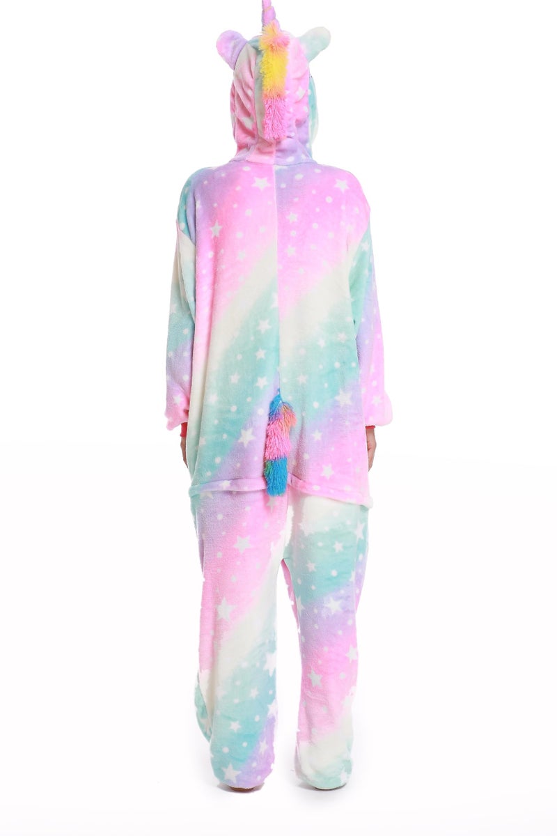 NewPlush Unisex Unicorn Costumes Pyjamas, Adult Women Men Animal Cosplay Onesie - Image 5