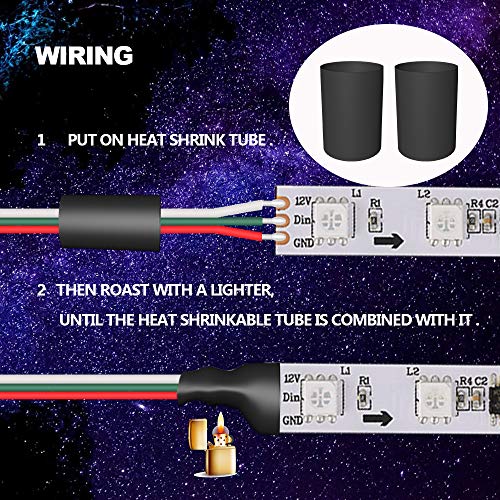 CARLITS 22AWG 65.6ft 3 Conductor Extension Cable Wire Cord Line 20m Stranded Tinned Copper 22 Gauge 3Pin Color Wire 12V 24V DC for WS2812b WS2811 Dream Color Led Strip Lights - Image 5