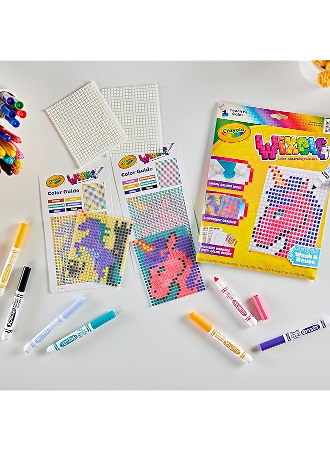 كرايولا مجموعة تلوين فن البكسل من Wixels Unicorn Activity Kit هدية للأطفال من سن 6 إلى 7 سنوات - Image 3