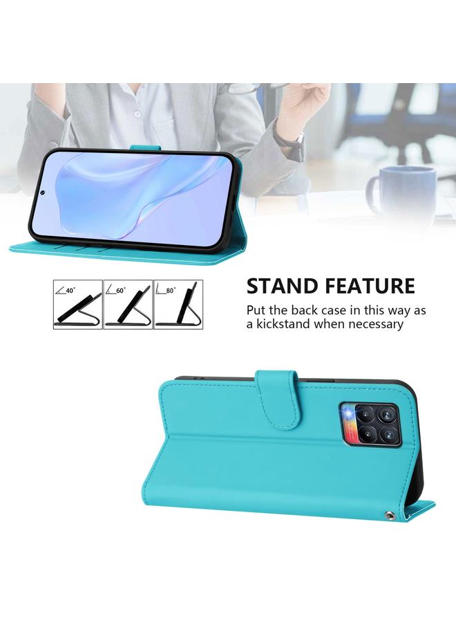 S-TOP Case For Realme 8 4G / 8 Pro 4G Skin Feel Solid Color Leather Phone Case with Lanyard - Image 3