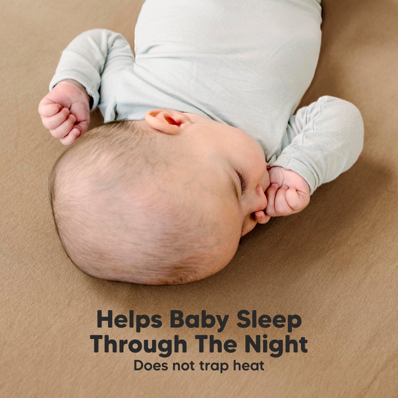 KeaBabies 2-Pack Organic Crib Sheets for Boys, Girls - 52x28 Fitted Crib Mattress Sheet Neutral, Breathable Jersey Cotton Cover for Baby Bed, Toddler Mattress, Soft & Cute Prints (Pecan) - Image 5