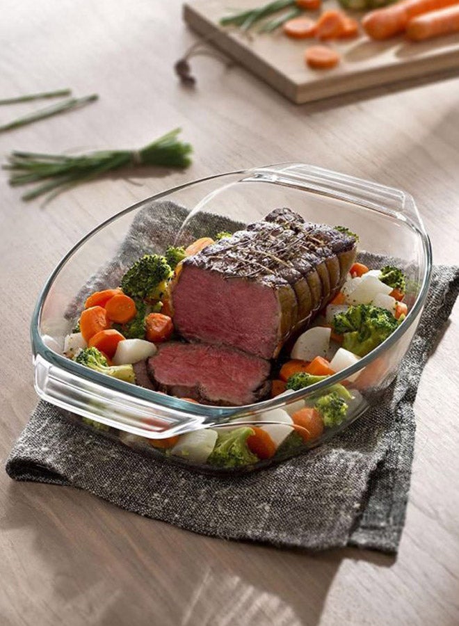 PYREX 3-Piece Optimum Oval Roaster Set 4L 39 x 27 /2.8L 35 x 24 /2L 30 x 21 cm Clear - Image 4