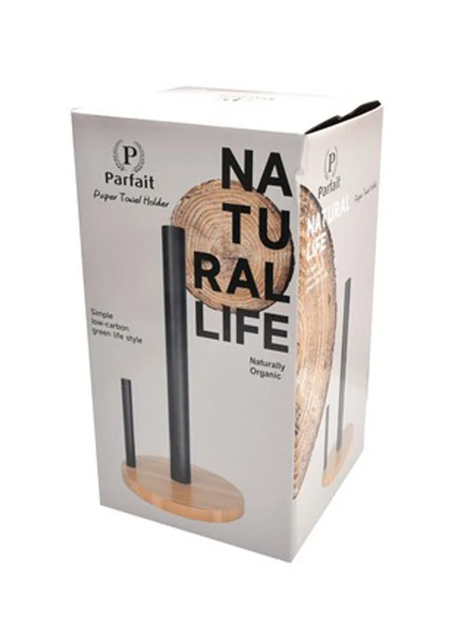 PARFAIT Durable Paper Towel Holder Black and Brown 28.5 x 15 x 15 cm N-D402BA0011