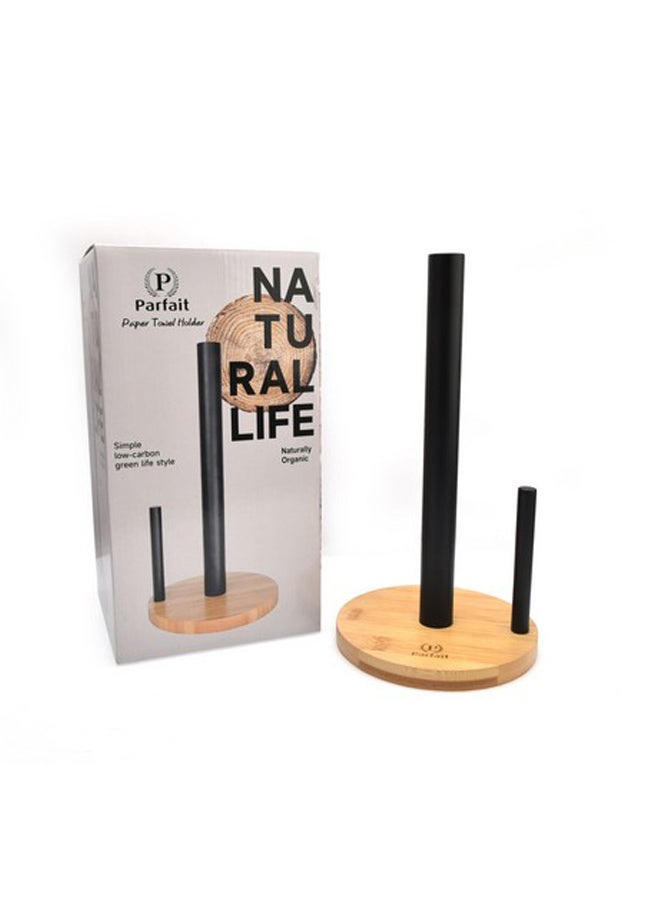 بارفيت حامل مناشف ورقية متين أسود وبني - Image 1