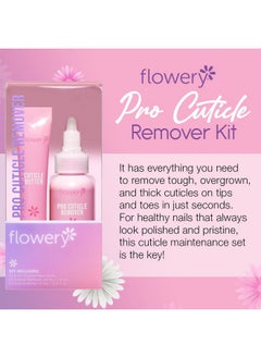 Flowery Pro Cuticle Kit With Cuticle Butter And Pro Cuticle Remover 2Piece Set 1Pack  - Image 2