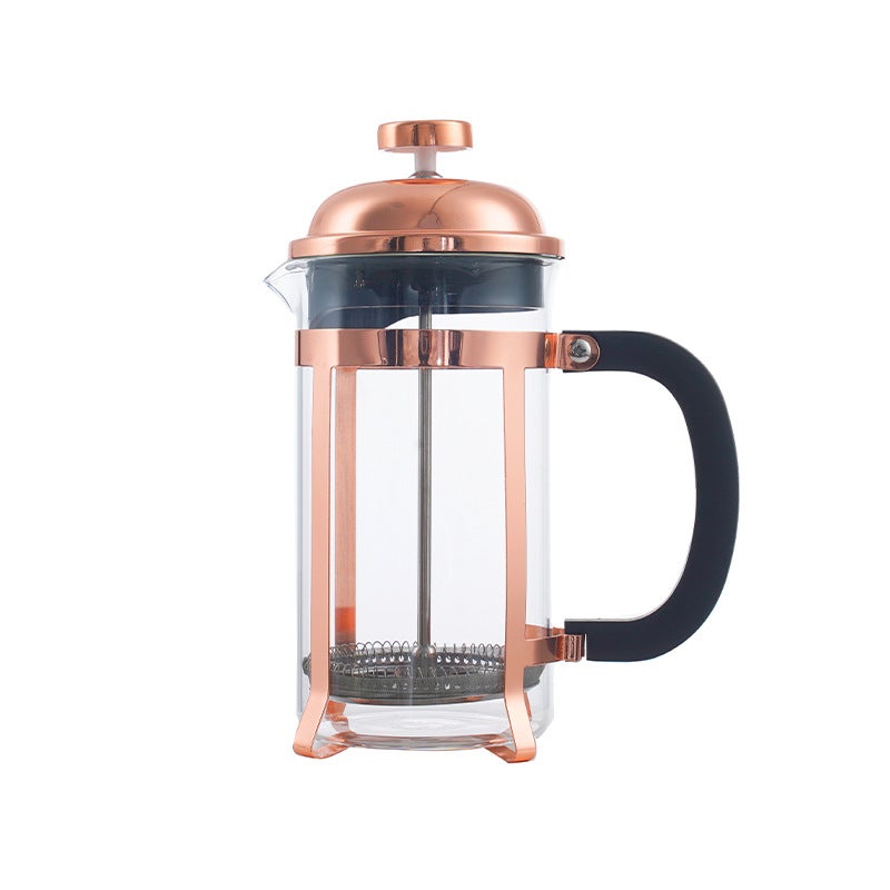 Electroplated Rose Gold French Press Coffee and Tea Maker - 350ml to 1000ml