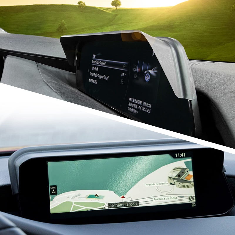 BIXUAN CX-30 Sun Visor Anti-Glare Navigation Device Compatible with Mazda CX30 Mazda3 4 2019-2022 2023 2024 Car 8.8 Inch Screen Cover Anti-Glare CX 30 Car Accessories Navigator Sun Protection - Image 1