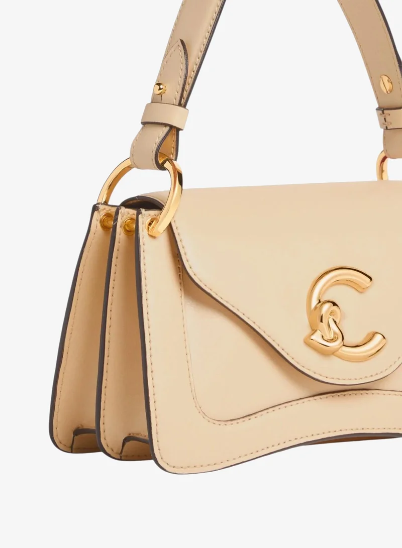 Coccinelle Beige C-Me Leather Top Handle Bag for Women | Best Price UAE