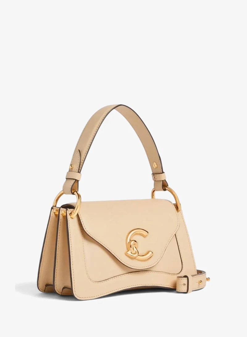 Coccinelle Beige C-Me Leather Top Handle Bag for Women | Best Price UAE
