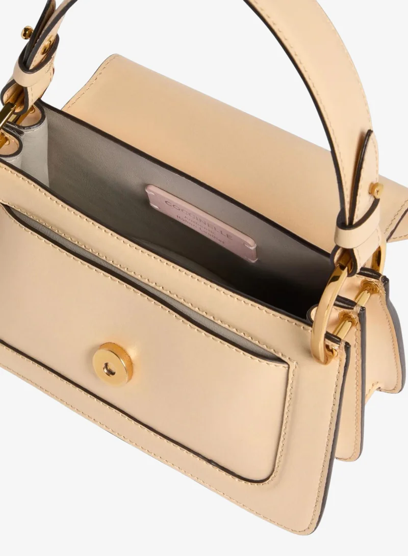 Coccinelle Beige C-Me Leather Top Handle Bag for Women | Best Price UAE