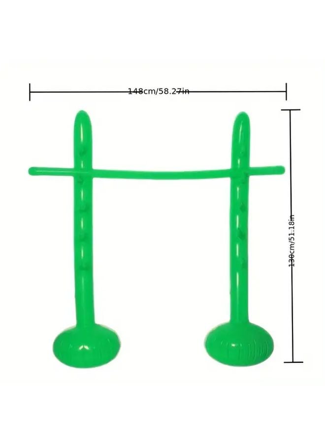Green Inflatable Low Lying Game Set for Family Parties Team Building Beach Fun - Image 1