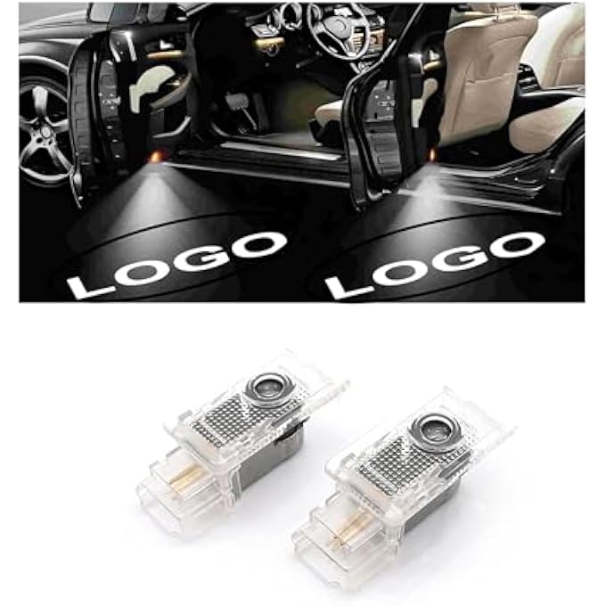الثلاثة الكبار قطعتان من مصابيح عرض LED لباب سيارة كاديلاك عالمية بشعار متوافق مع ATS CTS Ct6 XTS Srx Xt4 Xt5 Xt6 مصابيح ترحيب ثلاثية الأبعاد - Image 1