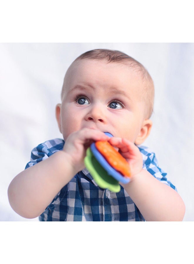 BabyJem Soft Plush Teething Toy with Silicone Teether and Rattle for Infants - BPA-Free and Phthalate-Free Baby Teething Toy for Soothing Sore Gums and Motor Skills Development - Image 3