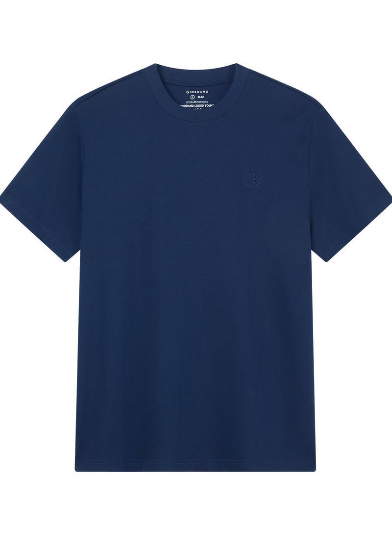 GIORDANO Men's Slim Fit Liquid Touch Cotton Crew Neck Tee - Image 3